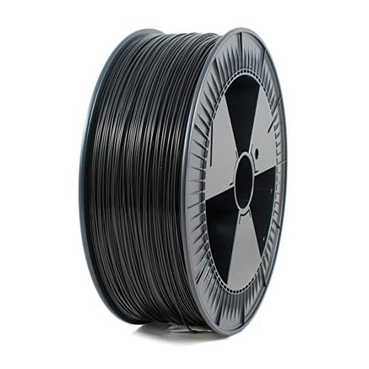 ICE FILAMENTS ICEFIL1ABS240 ABS-filament för 3D-skrivare, 1,75 mm, 2,30 kg, modig svart