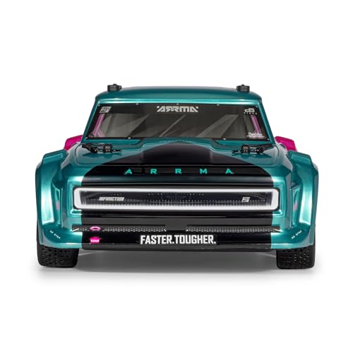 ARRMA Infraction 223S 1/8 RC Truck 4X4 Brushless, RTR, Teal/Pink by ARRMA - Used condition - Image 6