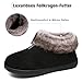 Imagen de Mishansha Zapatillas Casa Mujer Invierno Pantuflas Mujer Invierno Zapatillas de Estar por Casa Cerradas Calientes Women Slippers Negro Nocturno