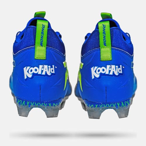 Phenom Elite Kool-Aid Great Bluedini Football Cleats, Quantum Speed, Mid Top, Royal Blue2