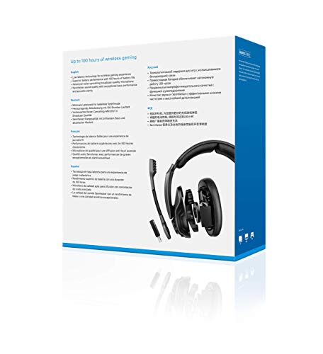 Sennheiser Gsp 370 Over-Ear Wireless Gaming Headset, Low-Latency Bluetooth,Noise-Cancelling Mic, Flip-To-Mute, Audio Presets - Pc, Mac, Windows, And Ps4 Compatible - Black (Renewed) #TOP5