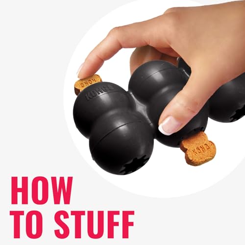 KONG Extreme Goodie Ribbon - Befüllbares Hundespielzeug aus Naturkautschuk - Für Große Hunde