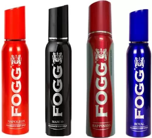 FOGG ROYAL+NAPOLEON+MARCO+HAPPINESS DEODORANT 120 ML Deodorant Spray - For Men & Women (120 ml, Pack of 4)