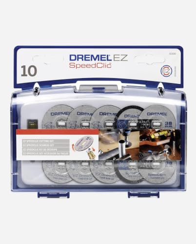 Dremel SC690 EZ SpeedClic Kit d'Accessoires - Coffret de Meules à Tronçonner pour Outil Mulltifonction Rotatif, 10 Disques á Tronçonner avec Mandrin pour Découper le Métal et le Plastique – vue 5