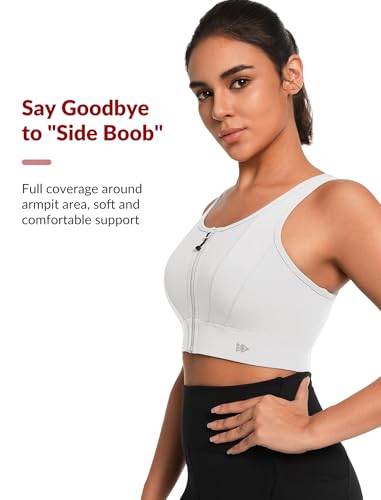 Image of Yvette Front Closure Sports Bras for Women High Support Bust Supportive Sports Bra High Impact for Running