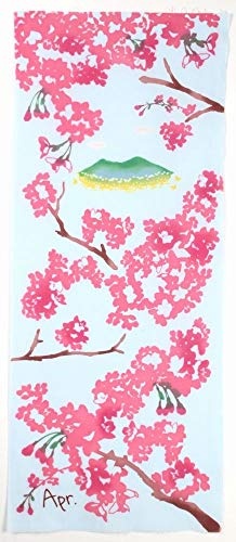 DENTRA デントラ 注染手ぬぐい 浪華本染め 伝統工芸品 季節柄 (DT-TN004 窓辺の桜)