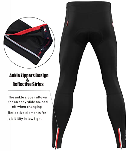 qualidyne Calça masculina de ciclismo acolchoada 4D para bicicleta de estrada leggings para ciclismo