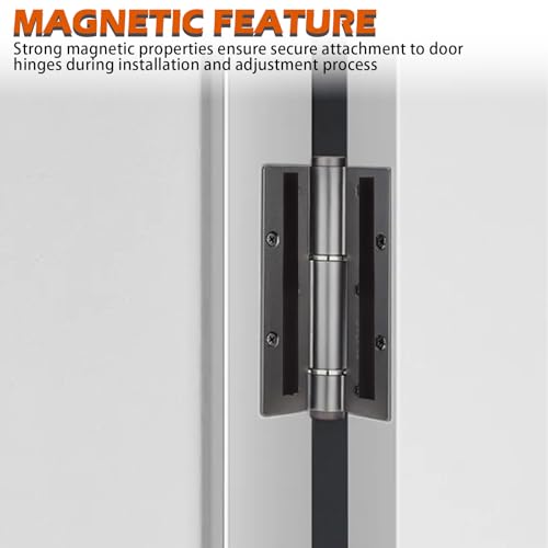 Image of 20 Pack 4 inch x1 /4 inch Magnetic Hinge Shims, for Commercial /Residence Hinge Adjustments Door Repairs, Prop Damage Sagging Hinges