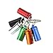 Set of 6 Waterproof Aluminum Metal Pill Box Case Organizer with Keychain - Outdoor Medicine Bottle Key Ring Small First Aid Drug Holder Pill Container
