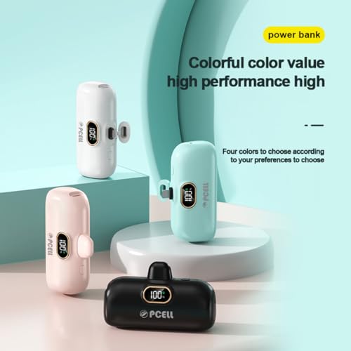 Image of Powerpod 5000mAh 22.5W Fast Charging Nano Powerbank, in-Built Type C Input /Output Pin, Type C PD Output, LED Battery Indicator, Compatible with Type C Smartphone, iPhone (Matte Black)