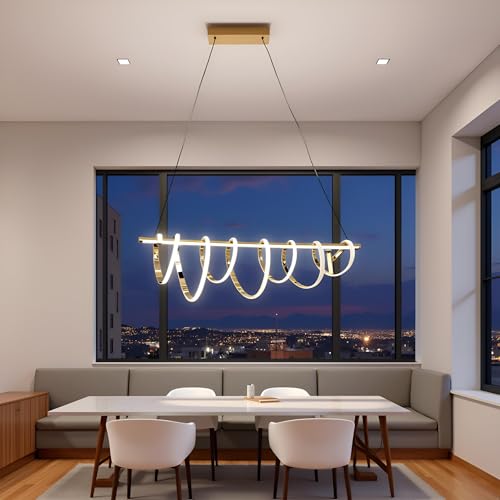 Image of LED Chandelier for Dining Table, Height-Adjustable Hanging Lamp for Breakfast Table, Hanging Light for Home Decoration (CH45)