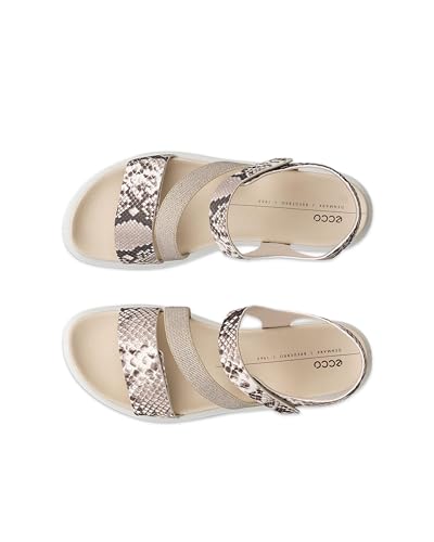 Image of ECCO Flowt 2 Band, BRIGHT WHITE /PYTHON, 4-4.5
