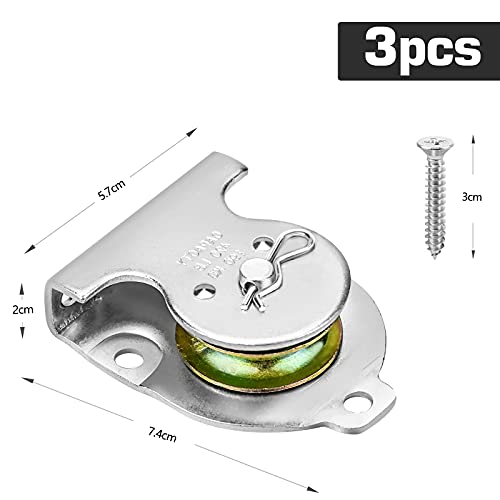YUENX 3pcs Puleggia Carrucola con Cuscinetti