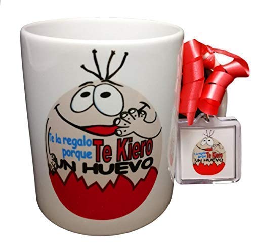 Taza con mensaje divertido y llavero – regalo divertido