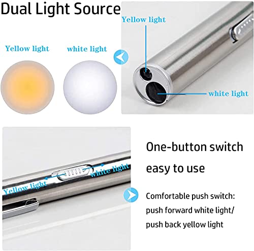 Yuentoen Pen Light Flashlight, Usb Rechargeable Led Mini Flashlight With Stainless Steel Clip For Home Camping Outdoor And Emergency #TOP4