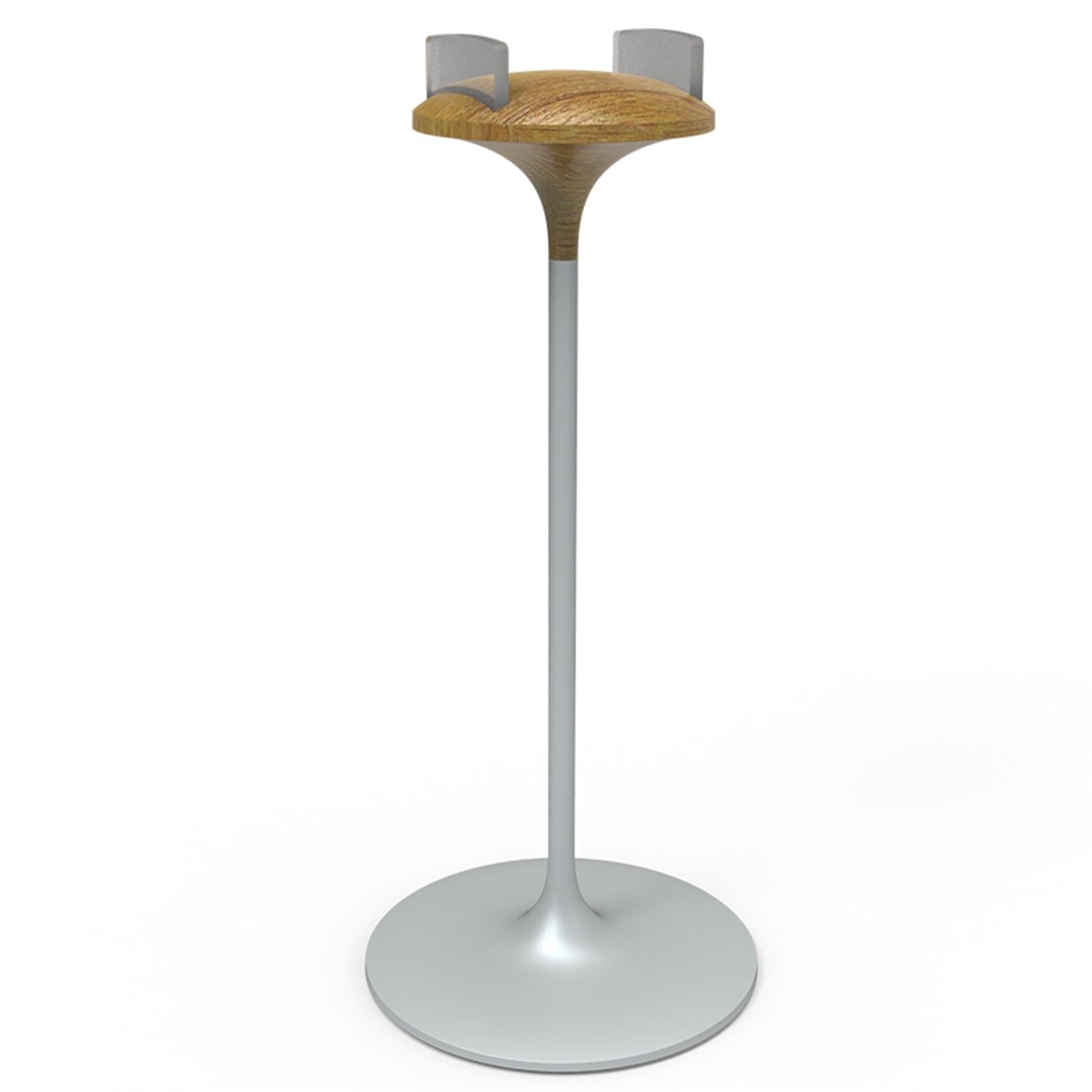 Supporto per cuffie desktop Supporto for cuffie in noce/faggio, supporto for cuffie in legno e alluminio, supporto for cuffie da gioco in noce naturale con base solida e pesante(Silver)