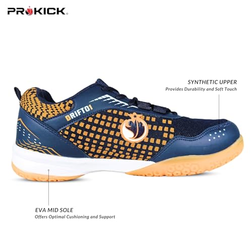 Image of Prokick Drift01 Badminton Shoes Shuttle Non Marking Shoes for Badminton Anti Skid Breathable Badminton Shoes for Men Ideal for Badminton, Squash, Volleyball, Pickleball