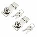 Tool parts Keyed Hasp Lock 80mm Twist Knob Keyed Locking Hasp Keyed Alike Silver Tone 2 Pcs
