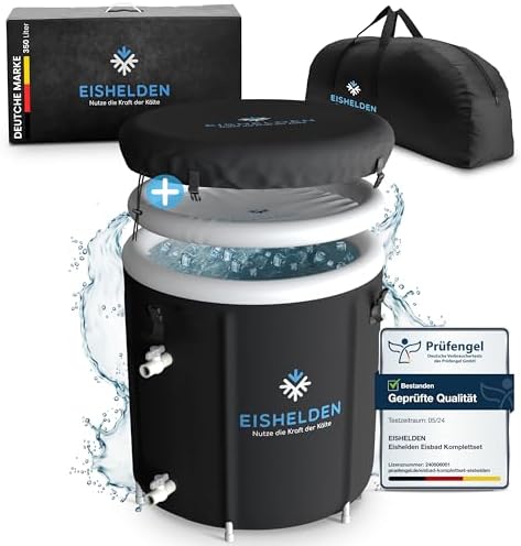 Premium Ice Bath (80 cm Diameter) XL Complete Set - Cryotherapy f...