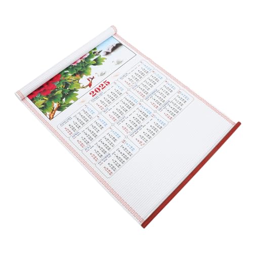 LOLIPPYY 年英語壁掛け月間カレンダー ?藤デザイン 蛇年祝日計画用 省スペースで日常予定管理になオフィス向け掛軸カレンダー