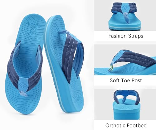Image of COFACE Women's Flip Flops with Arch Support Ladies Fashion Lightweight Wedge Flip Flops Comfortable Yoga Mat Sole Summer Platform Thong Sandals