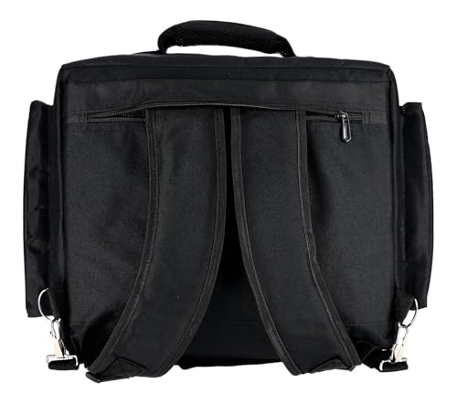Image of Rockville RLBP6 Padded Backpack for 6 Par Lights Bag with Dividers+Handle+Straps | Removable Dividers, Padded Handle, Backpack Straps, 10mm Foam, 600D Nylon, 1.8 lbs, Rubber Feet, External Compartments