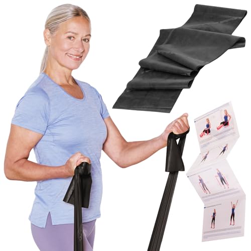 TheraBand 2,50m im PE Beutel mit Anleitung schwarz | Fitnessband – Ansicht 1