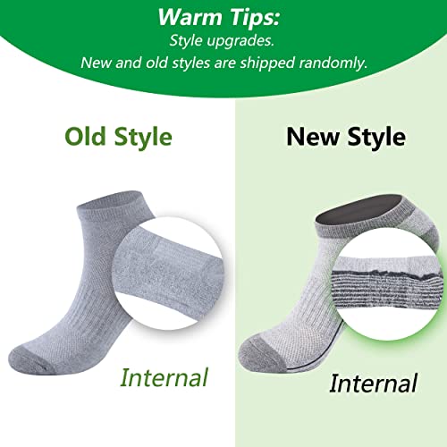 Spst Casual Socks, Mens Lightweight Breathable Soft Bamboo Ankle Cushioned Comfort No Show Moisture Wicking Durable Reinforced Heel Toe Seamless Odor Resistant Socks, 3 Pair Grey Xl #TOP2