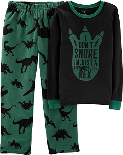 Pyjama T-Rex Carter's garçon vert 5 ans ensemble de nuit manches longues