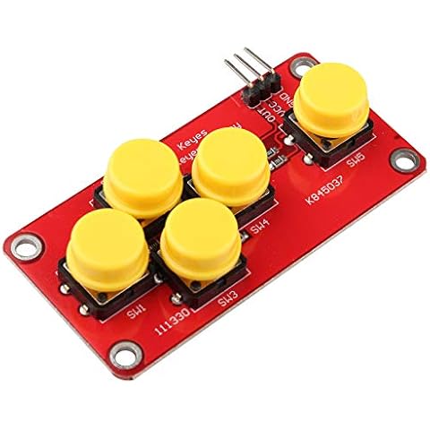 HALJIA AD Keyboard Simulate Electronic Building Blocks 5 Key Module Analog Button Compatible with Arduino Sensor Expansion Board Cover