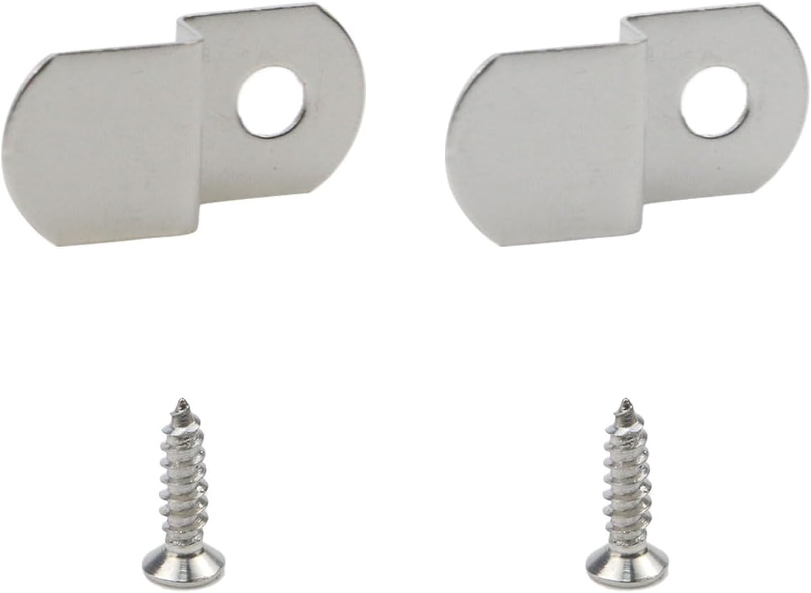 1/4 Inch Offset Canvas Clips 120Pcs, Z Shape Picture Framing & Mirror Mounting Clips with Screws for Stretcher Bar, Frame Back, and Canvas Painting