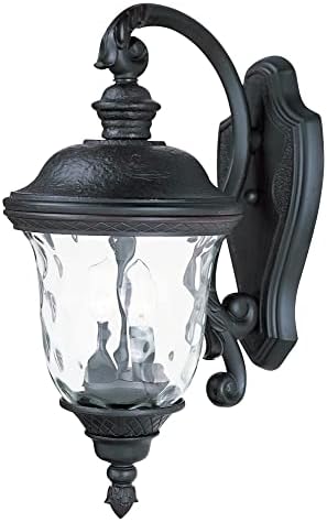 Maxim Lighting 3496WGOB I Carriage House Collection 20 Inch Two-Light Outdoor Wall Lantern I Oriental Bronze Finish I Die Cast Aluminum Housing I Traditional Style Light Fixture I