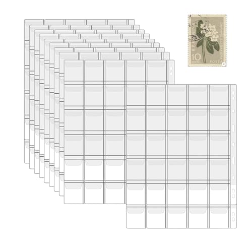 Álbum de monedas para coleccionistas, álbum de colección de monedas portátil, transparente, regalo de Año Nuevo para los amantes de los sellos de papel