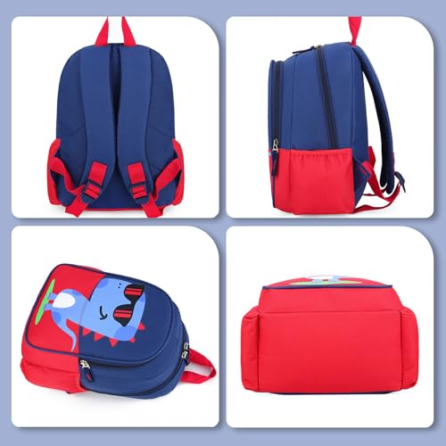 Sac à dos pour tout-petits garçons imperméable à deux grands compartiments scolaires