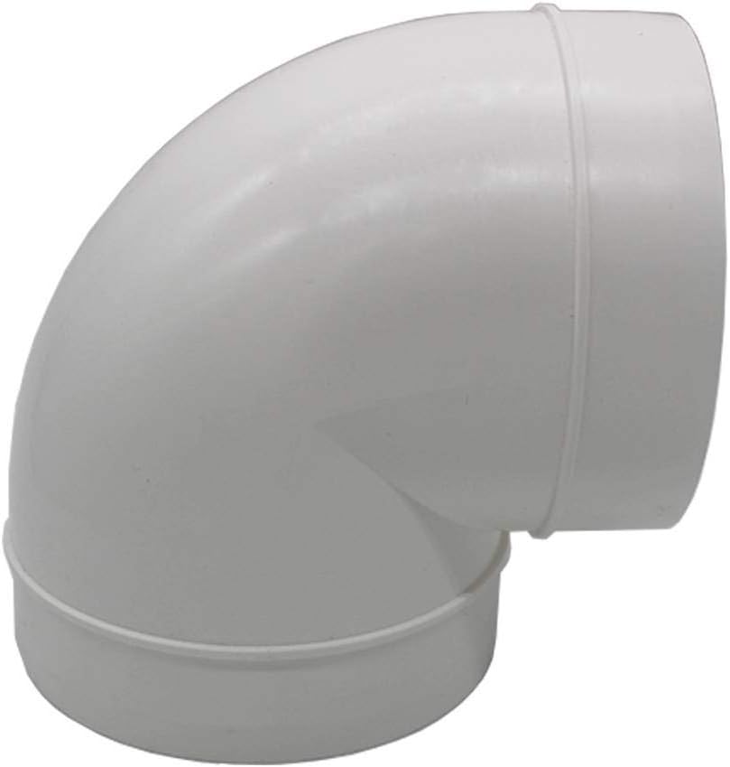 Kair 90 Degree Elbow Bend 125mm - 5 inch Round Plastic Ducting Joint to Connect Round Duct Pipe or Flexible Hose