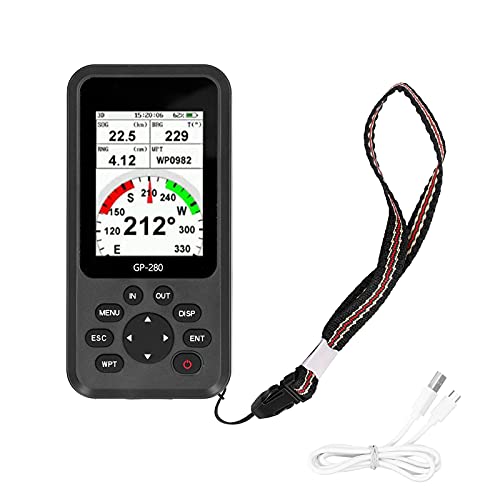 XTevu Handheld Navigator GPS, Longitude Latitude Altitude Locator for Outdoor Explorations Vehicles, Portable GPS Tracker, Hiking Navigation Device (Black)