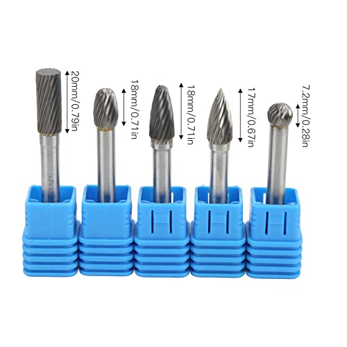 Set de 5 fresas rotativas tungsteno 6mm tallado miniatura 4