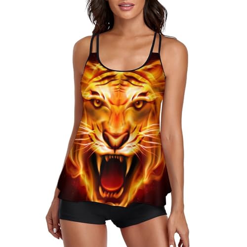 Maillot de bain tankini grande couvrance avec shorty et robe de plage fluide