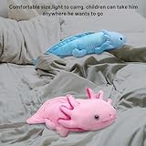 Tiny Heart Axolotl Stuffed Animal 51cm/20” Realistic Axolotl Plush Toy Lovely Animal Cute Soft Gifts Plush Axolotl for Kids Boys and Girls Bedtime Companion Plushie Collection Interactive Play blue - Image 7