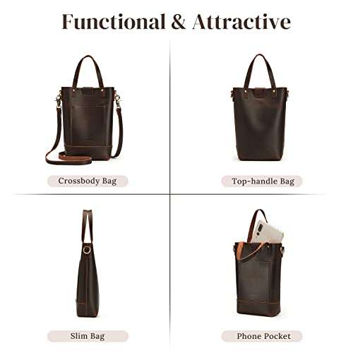 S-ZONE Small Crossbody Bags for Women Real Leather Cross Body Handbags Cell Phone Purses4