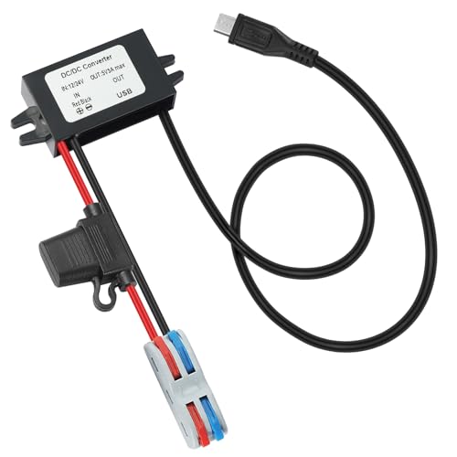YBBOTT Micro USB Buck Coverter Step down dc-dc wandler 12V/24V zu 5V 3A 15W Ladegerät 8V-32V zu 5V Spannungs wandler Spannungsstabilisator Spannungsregler Spannungsbegrenzer