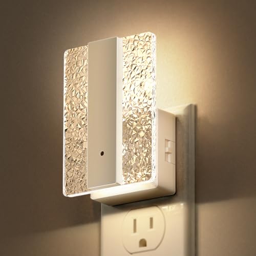 Image of DORESshop LED Night Lights Plug Into Wall, Mordern Night Light with Dusk-to-Dawn Sensor, Dimmable Decorative Nightlights, Adjustable Brightness Night-Lights for Bathroom, Hallway, Bedroom,Stairway