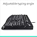 Logitech K120 Wired Keyboard for Windows, Plug and Play, Full-Size, Spill-Resistant, Curved Space Bar, Compatible with PC, Laptop - Black