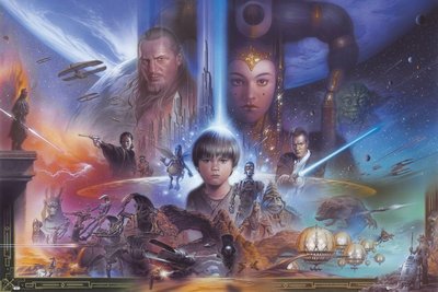 Affiche Star Wars Episode 1 poster 61x91 cm papier épais anti-plis pour cadre