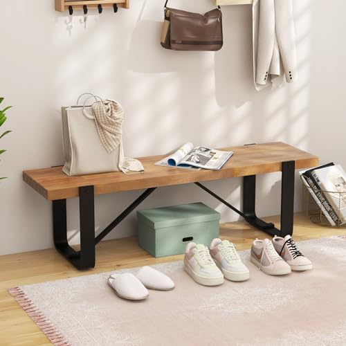 Banc salle à manger 152,5 cm bois & métal 300 kg KOMFOTTEU