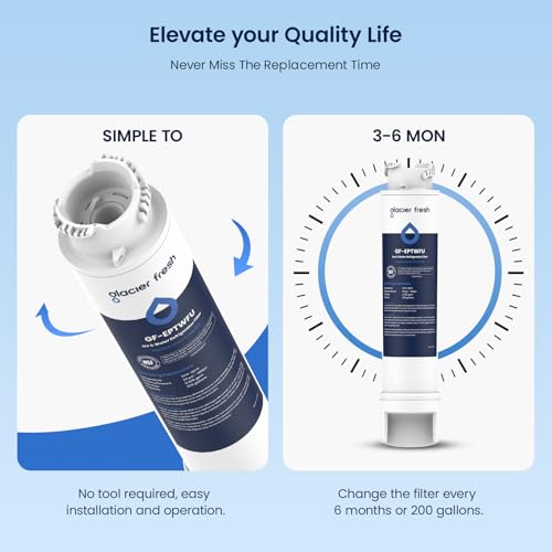 Image of GLACIER FRESH GF-EPTWFU Water Filter Replacement, Compatible with EPTWFU01, EWF02, Pure Source Ultra II, Pure Source Ultra 2, 012505454226, 4562222, 807946701, 1 Pack