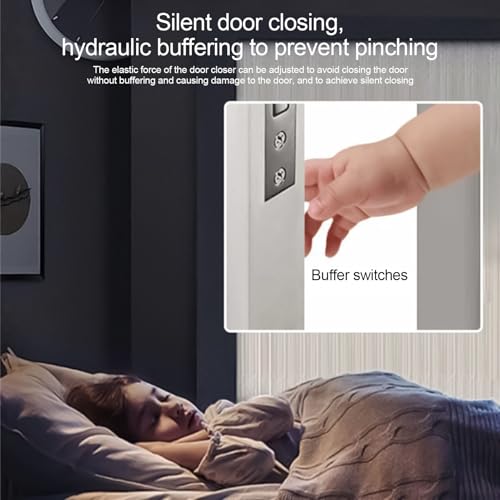 Cerrador de puerta hidráulico para dormitorio y baño con cierre automático 7