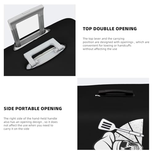 Travel Luggage Cover Skull Knife Chef Hat 3 Fashion Washable Baggage Suitcase Protector Fit For Luggage Medium4