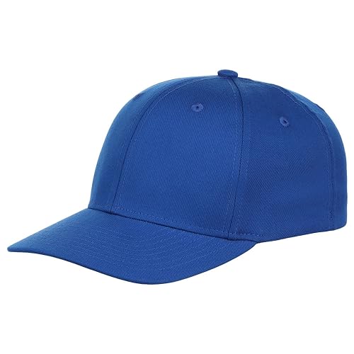 Lids Blank All Star Classic Structured Stretch Fitted Baseball Cap – Curved Bill Hat for Men and Women | Blue, L-XL