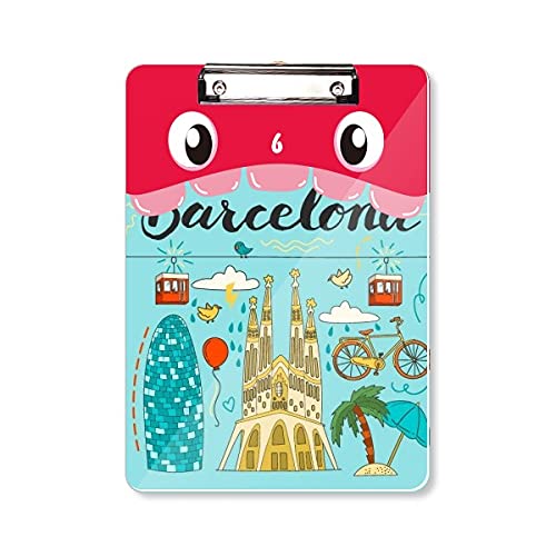 Bloc-notes A4 Barcelone espagnol évitez les feuilles froissées grâce à la tête plate